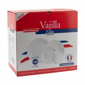 Vajilla 16 Piezas SUPERMAXI Zelie