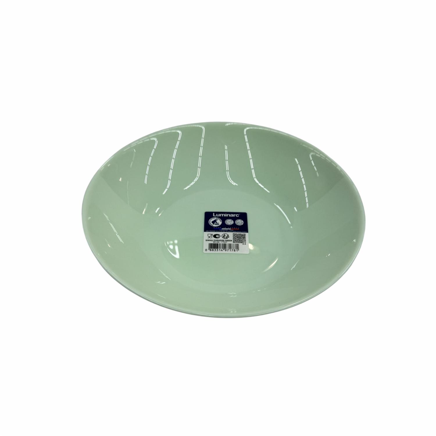 Plato Hondo Diwali Paradise Verde LUMINARC 20 Cm