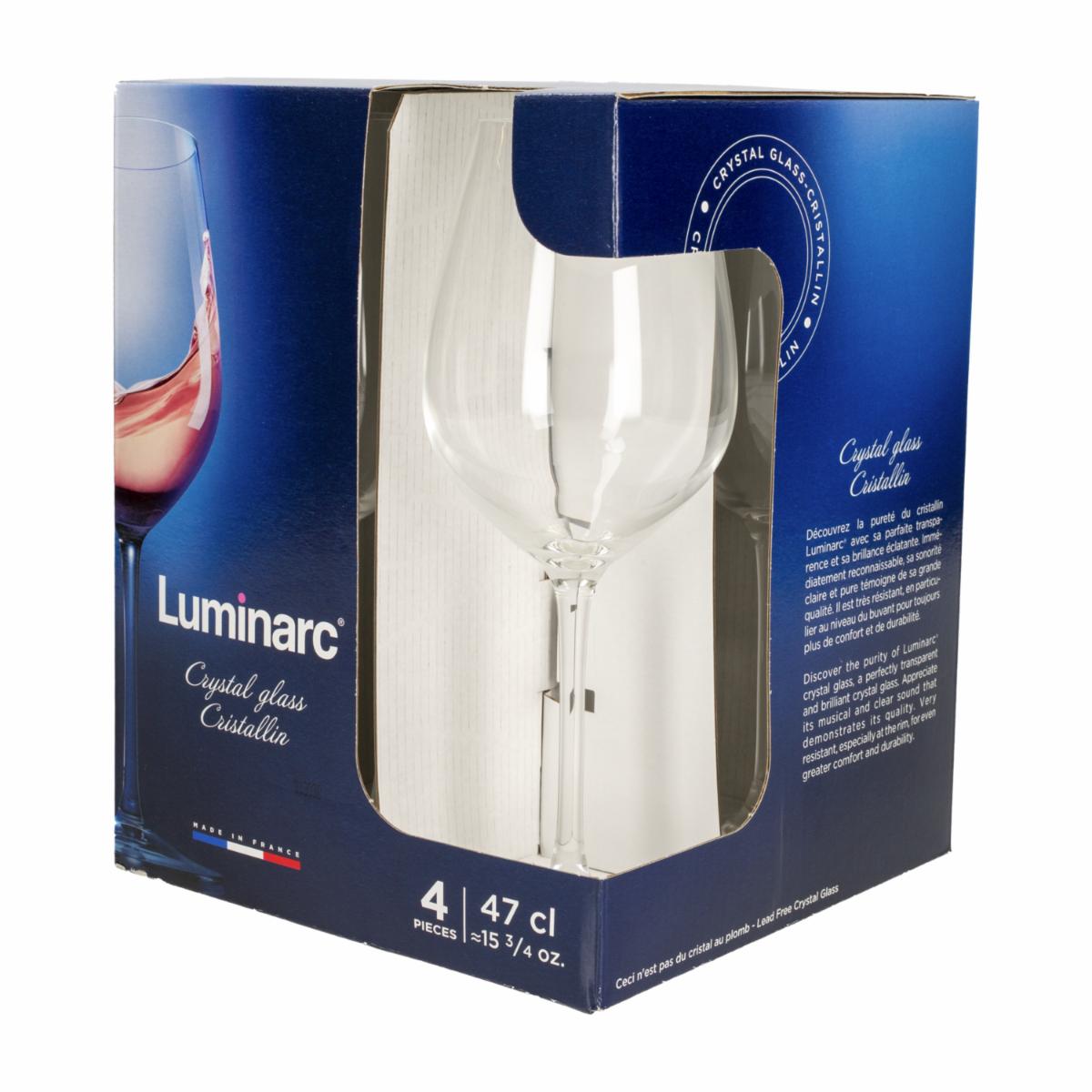 Set Copas De Vino Tinto Diseño Menades LUMINARC X4 Piezas