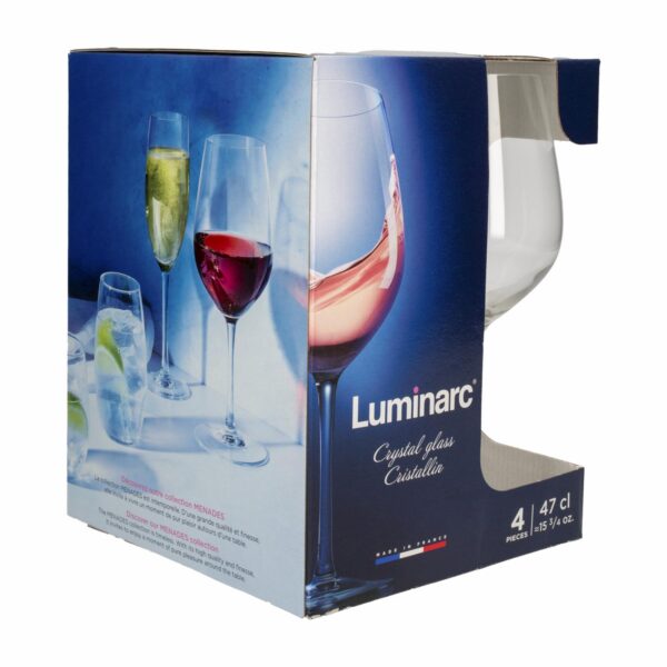Set Copas De Vino Tinto Diseño Menades LUMINARC X4 Piezas - Imagen 3