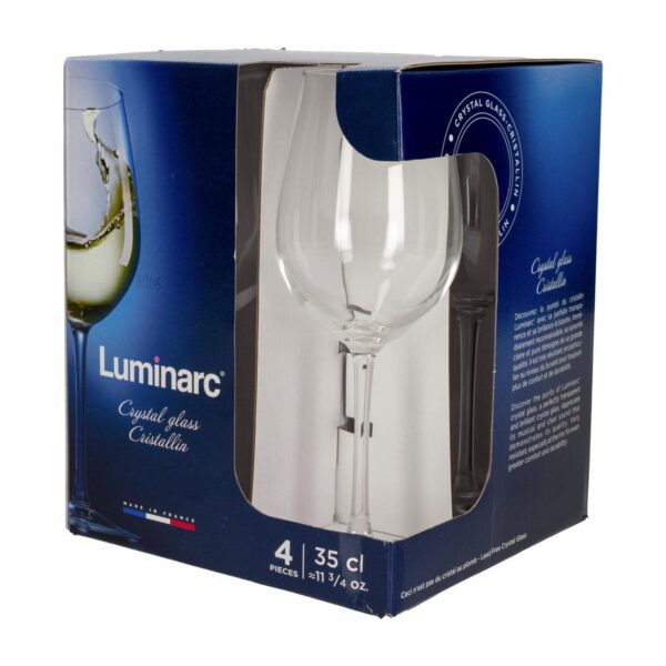 Set Copas De Vino Blanco Diseño Menades LUMINARC X4 Piezas - Imagen 2