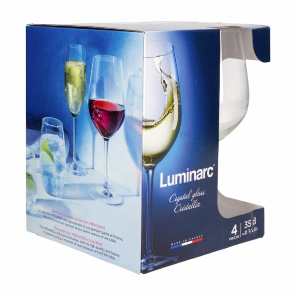 Set Copas De Vino Blanco Diseño Menades LUMINARC X4 Piezas - Imagen 3
