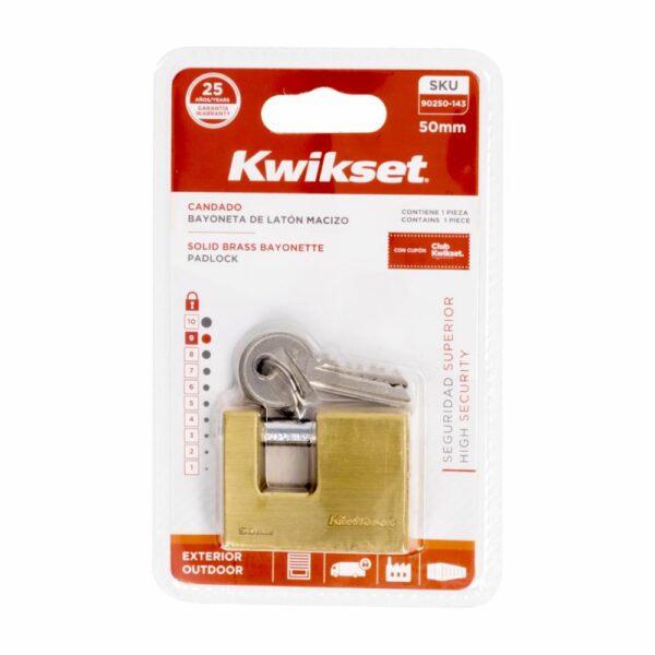 Candado Anticizalla KWIKSET 50 Milimetros