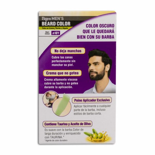 Tinte Para Barba Y Bigote Sin Amoníaco N° B.101 Negro Intenso BIGEN MEN´S 1 Kit - Imagen 2