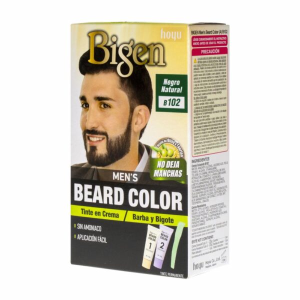 Tinte Para Barba Y Bigote Sin Amoníaco N° B.102 Negro Natural BIGEN MEN´S 1 Kit - Imagen 4