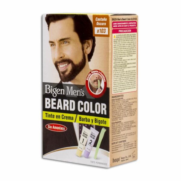 Tinte Para Barba Y Bigote Sin Amoníaco N° B.103 Castaño Oscuro BIGEN MEN´S 1 Kit - Imagen 3