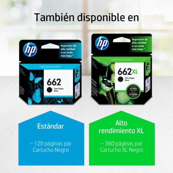 Tinta 662 Black Ink Cartridge 2515 HP Unidad - Imagen 3