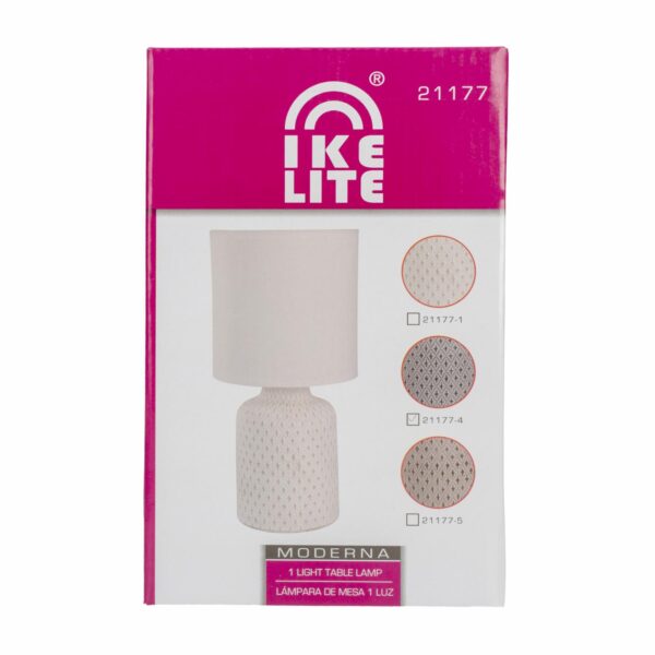Lampara De Mesa Color Gris IKELITE 60 W - Imagen 3