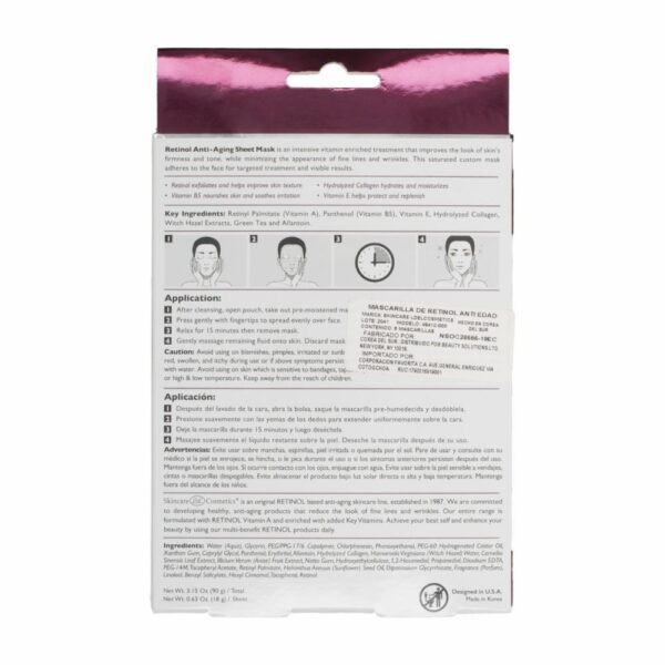 Mascarilla Anti-Envejecimiento X5 RETINOL Paquete - Imagen 2