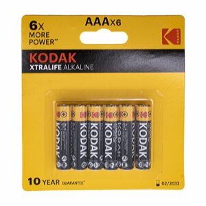 Pilas Alcalina AAA KODAK X 6 Uds