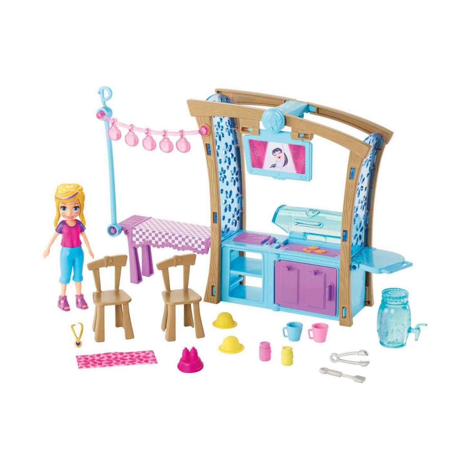 Set De Juego Fiesta Parrillera POLLY POCKET Incluye Accesorios