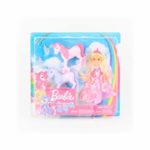 Set De Muñeca Barbie Chelsea Y Unicornios MATTEL 5 Piezas