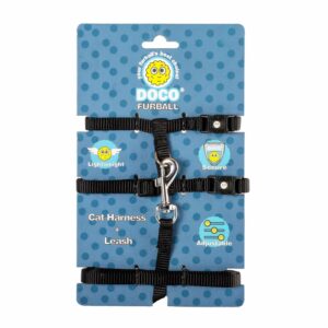 Correa Pecho Con Sujetador Para Gato Negro DOCO Ajustable