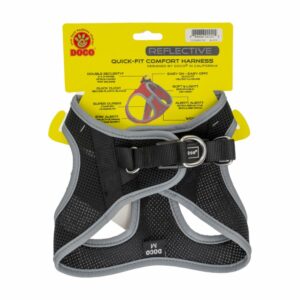 Pechera Para Perros Atlética Quick Fit Color Negro DOCO Unidad