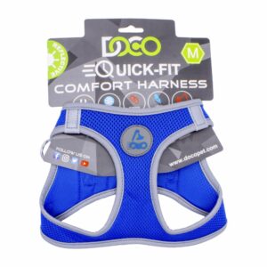 Pechera Para Perros Atlética Quick Fit Color Azul DOCO Unidad