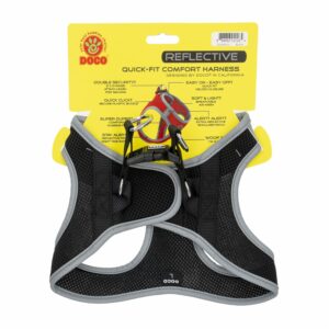 Pechera Para Perros Atlética Quick Fit Color Negro DOCO Unidad