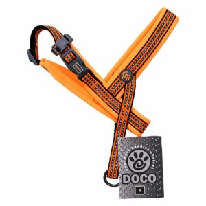 Arnés Para Mascota Neopreno Naranja DOCO Ergonómico