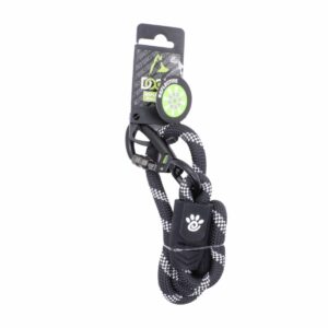 Correa Para Perro Reflectiva Color Negra DOCO Talla Grande
