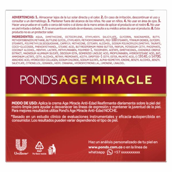 Crema Facial Age Miracle Firm&Lift POND`S 50 Ml - Imagen 2