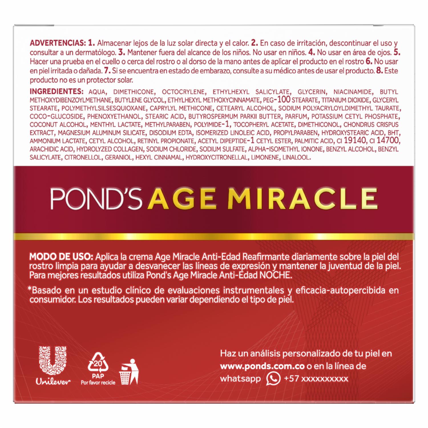 Crema Facial Age Miracle Firm&Lift POND’S 50 Ml