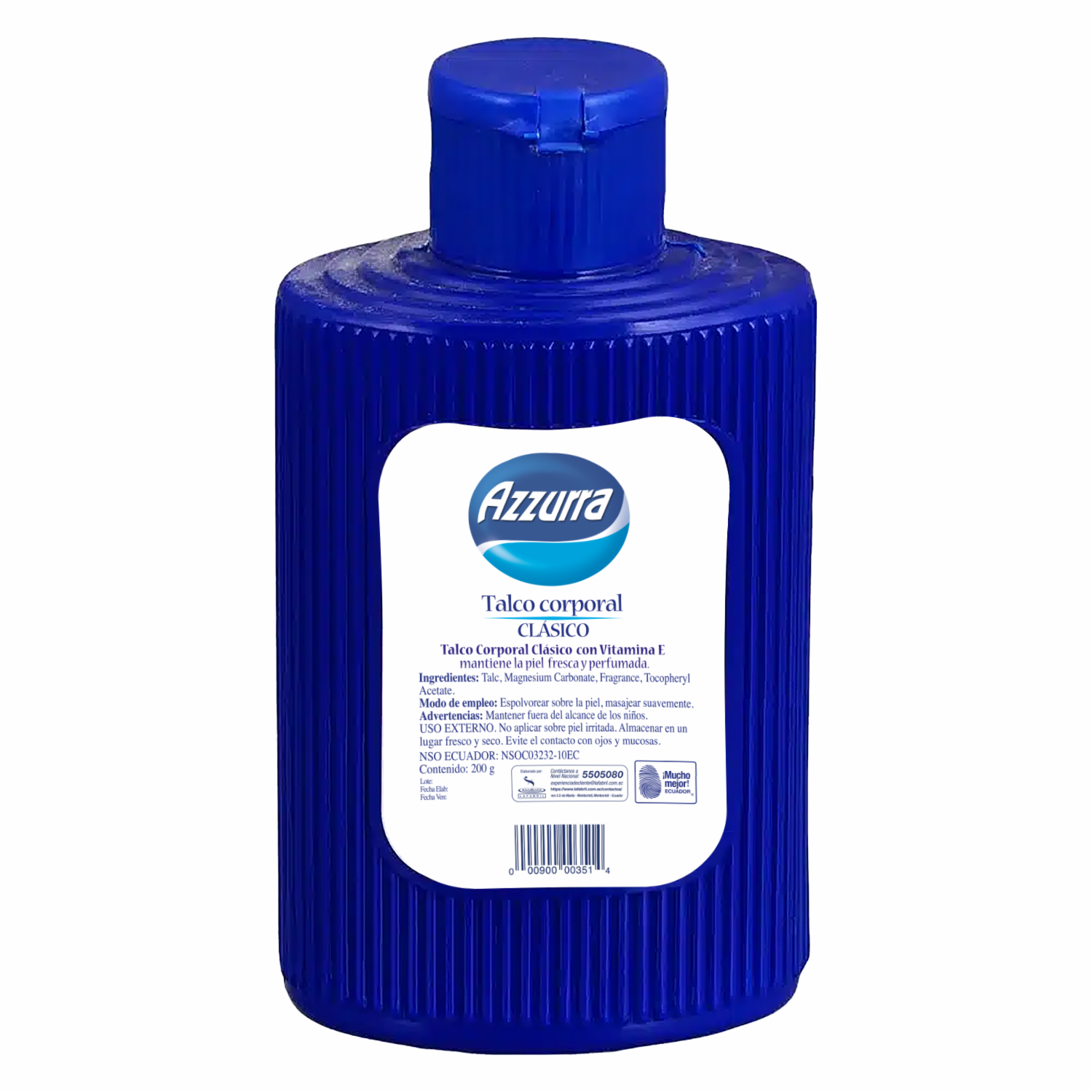 Talco Corporal Clásico AZZURRA 200 G - Imagen 2