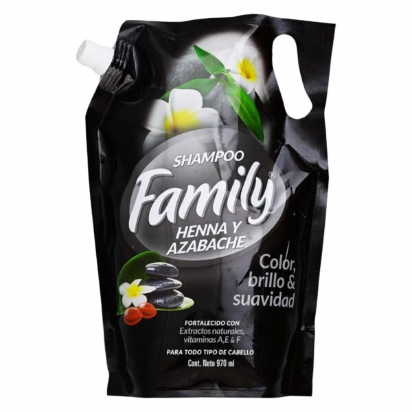 Shampoo Henna Y Azabache FAMILY 970 Ml
