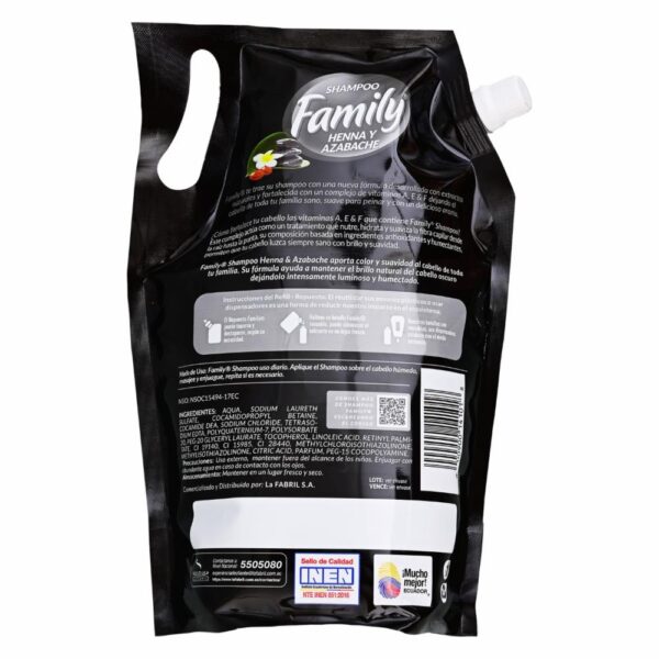 Shampoo Henna Y Azabache FAMILY 970 Ml - Imagen 2