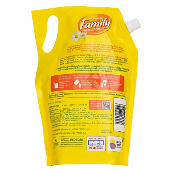 Shampoo De Manzanilla Doy Pack FAMILY 970 Ml - Imagen 2