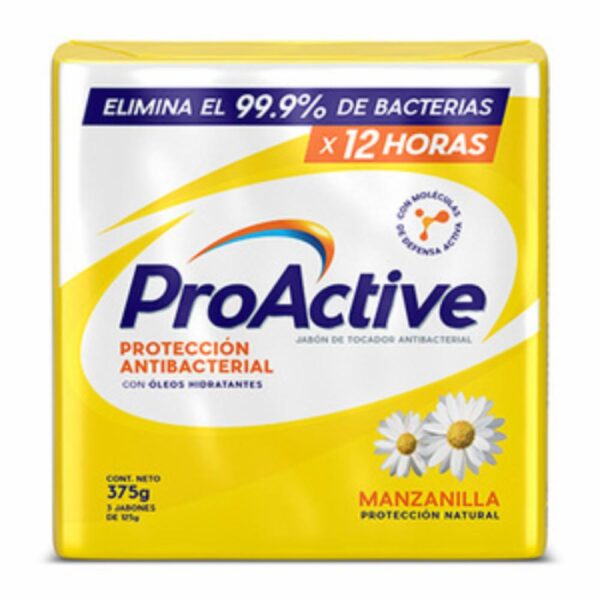 Jabón De Tocador Manzanilla Antibacterial PROACTIVE 375 G