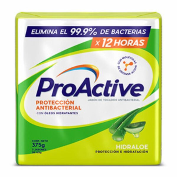 Jabón De Tocador Hidraloe Antibacterial PROACTIVE 375 G