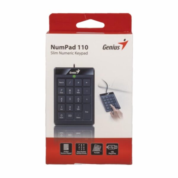 Teclado Numérico Numpad 110 USB Negro GENIUS Con Cable - Imagen 3