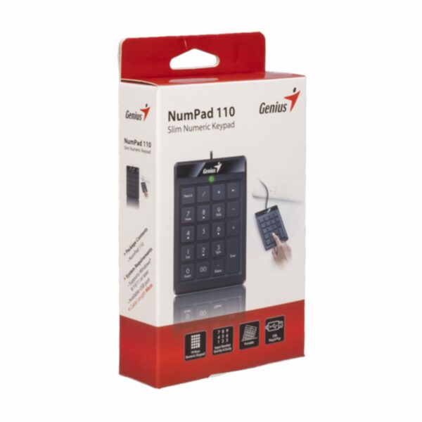 Teclado Numérico Numpad 110 USB Negro GENIUS Con Cable - Imagen 5