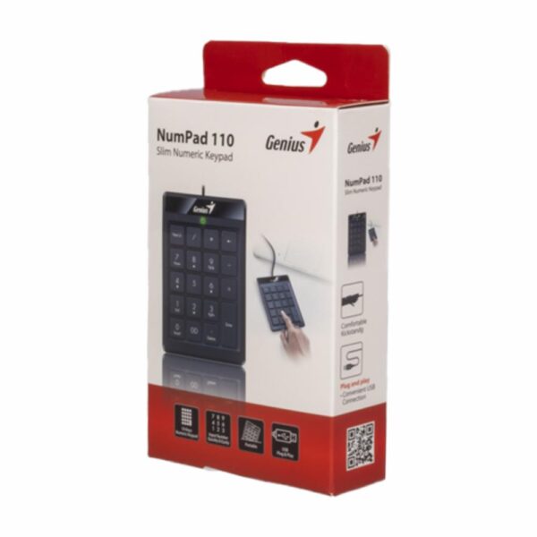 Teclado Numérico Numpad 110 USB Negro GENIUS Con Cable - Imagen 6