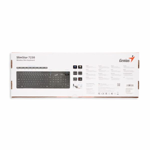 Teclado USB SP Modeo Slimstar 7230 Wireless Negro GENIUS Inalámbrica - Imagen 4