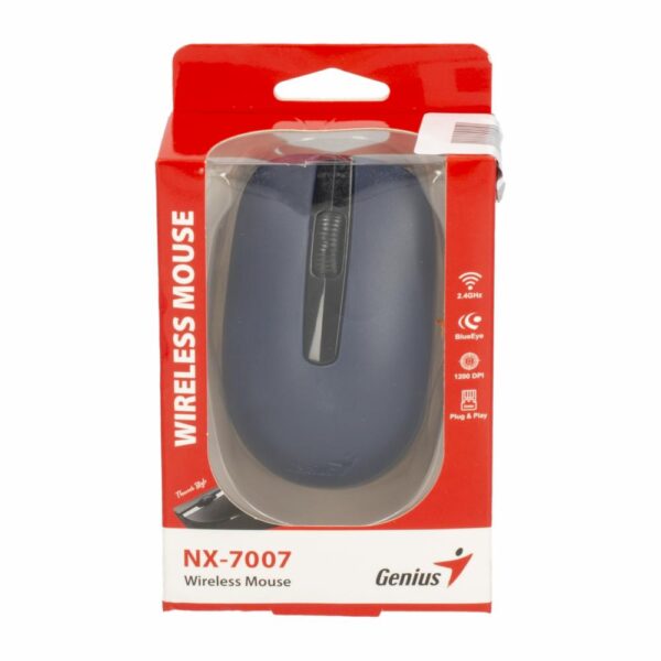 Mouse Modelo NX-7007 Blueeye Compatible Con Mac y Windows Azul GENIUS Inalámbrica - Imagen 3