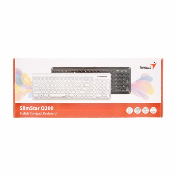 Teclado USB  Modelo Slimstar Q200 Teclas Redondas GENIUS Inalámbrica - Imagen 3