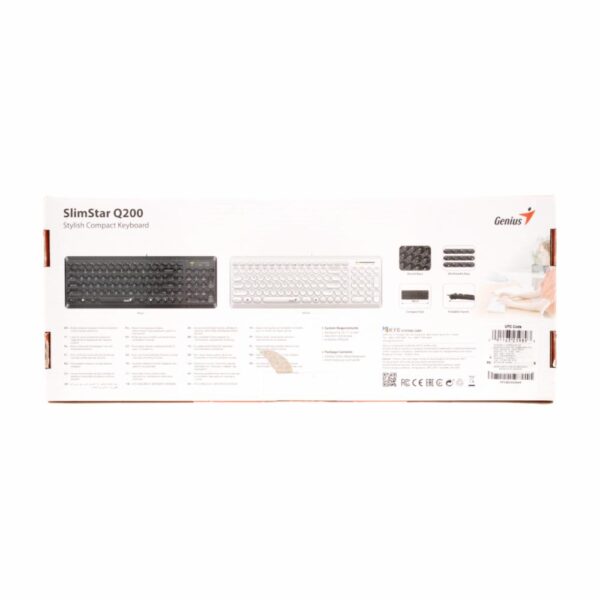 Teclado USB  Modelo Slimstar Q200 Teclas Redondas GENIUS Inalámbrica - Imagen 4