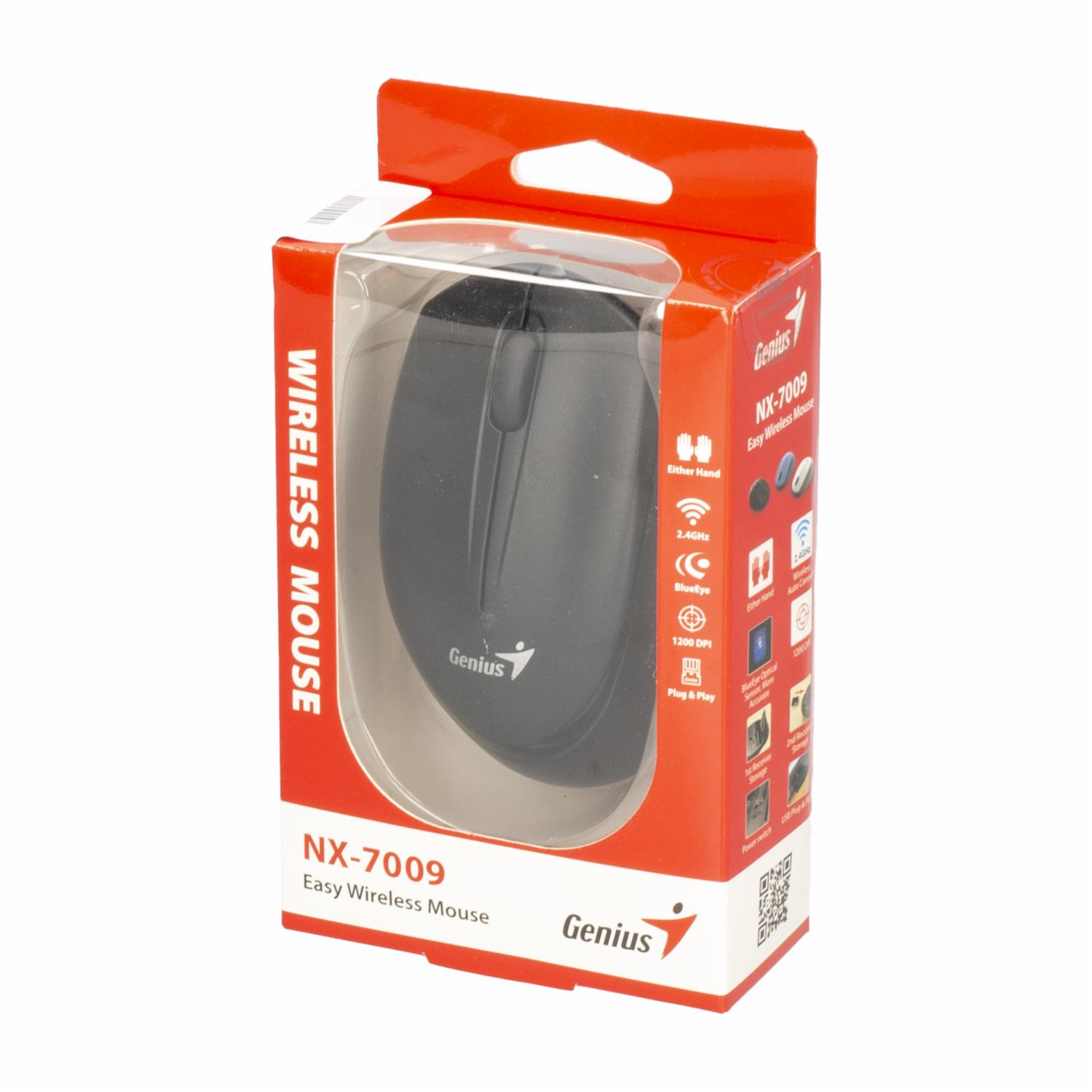 Mouse Modelo NX-7009 1200 DPI Negro GENIUS Inalámbrica