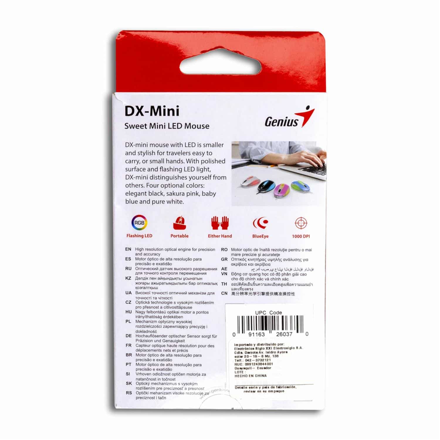 Mini Mouse Vario Colores GENIUS Con Cable - Imagen 2