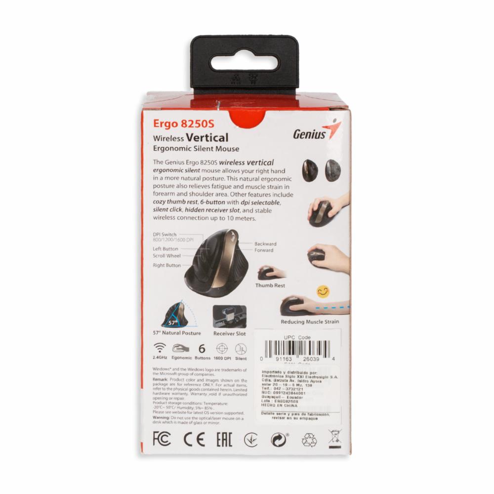 Mouse Ergonómico Ergo 8250 GENIUS Wireless - Imagen 7