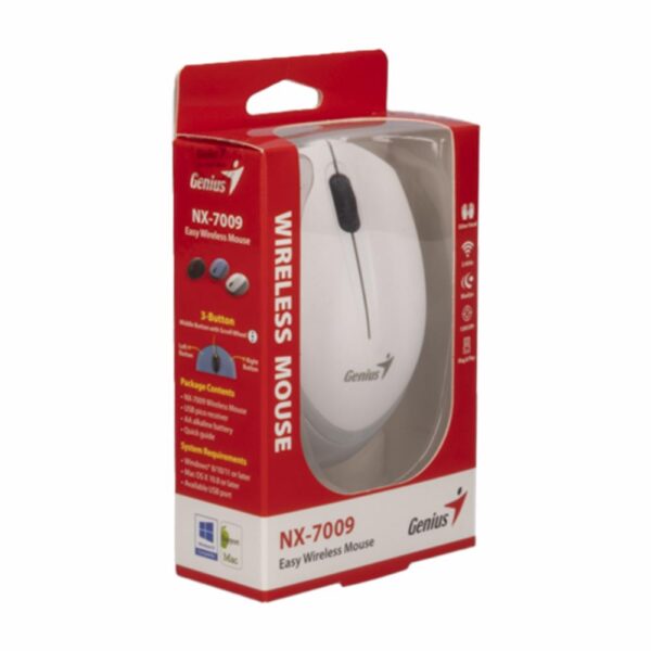 Mouse Modelo NX-7009 1200DPI Blanco GENIUS Inalámbrica - Imagen 4