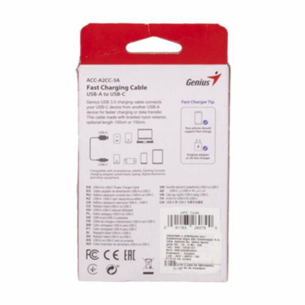 Cable De Carga USB Tipo A - USB Tipo C GENIUS 150 Cm - Imagen 4
