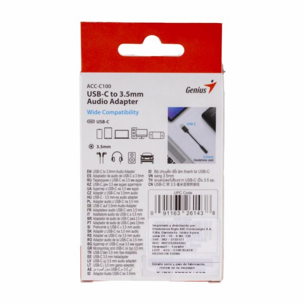 Cable Usb-c A 3.5 Mm GENIUS Unidad - Imagen 2