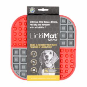 Tapete De Mascota Para Untar Comida Color Rojo LICKIMAT Mediano