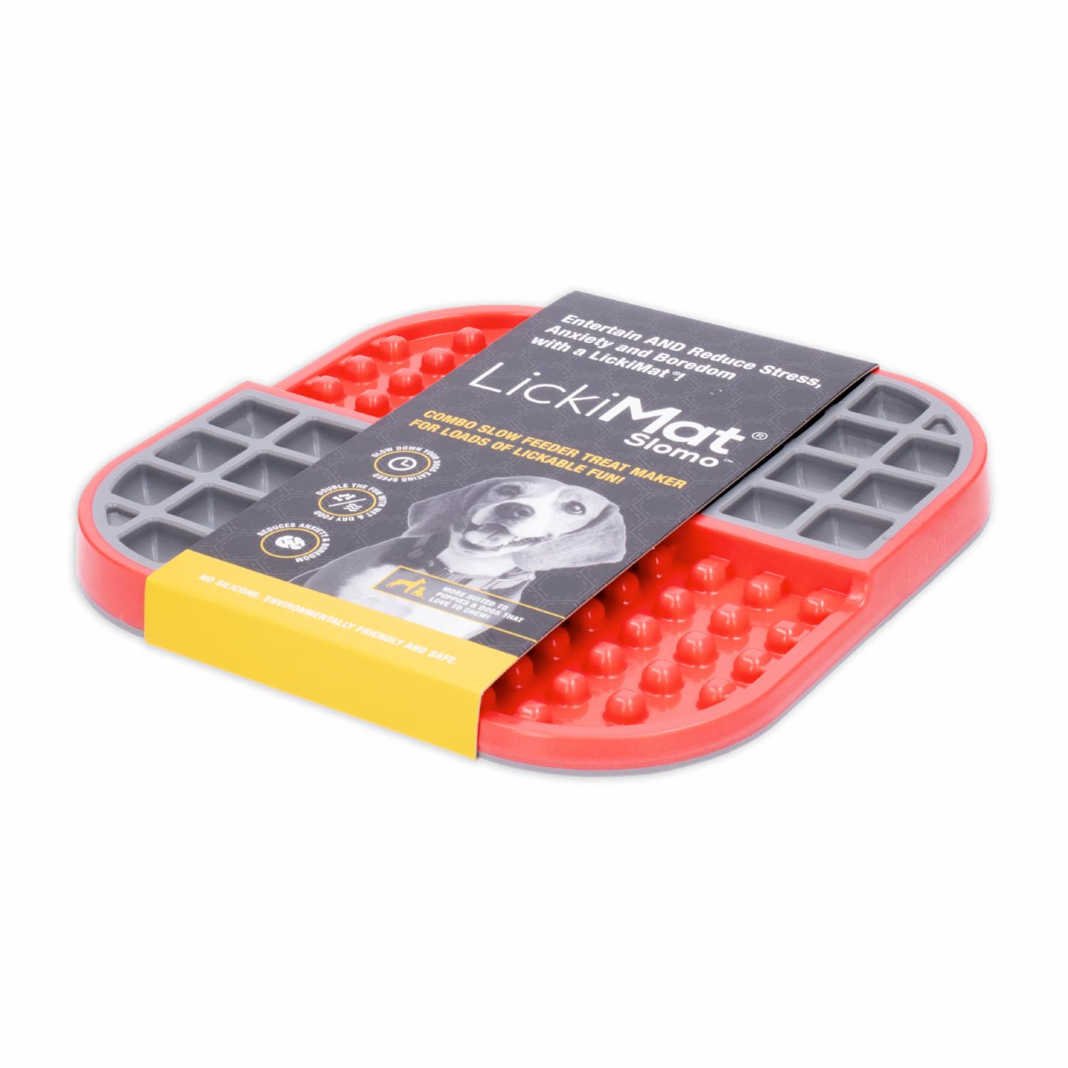 Tapete De Mascota Para Untar Comida Color Rojo LICKIMAT Mediano - Imagen 2