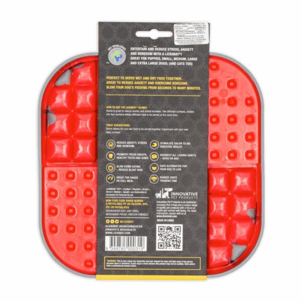 Tapete De Mascota Para Untar Comida Color Rojo LICKIMAT Mediano - Imagen 3