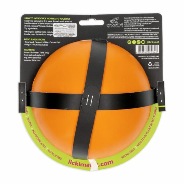 Tazón Para Mascota Para Untar Comida Color Naranja LICKIMAT Mediano - Imagen 3