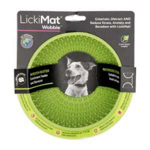 Tazón Para Mascota Para Untar Comida Color Verde LICKIMAT Mediano