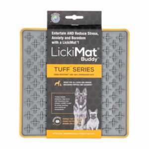 Tapete De Mascota Para Untar Comida Color Naranja LICKIMAT Mediano
