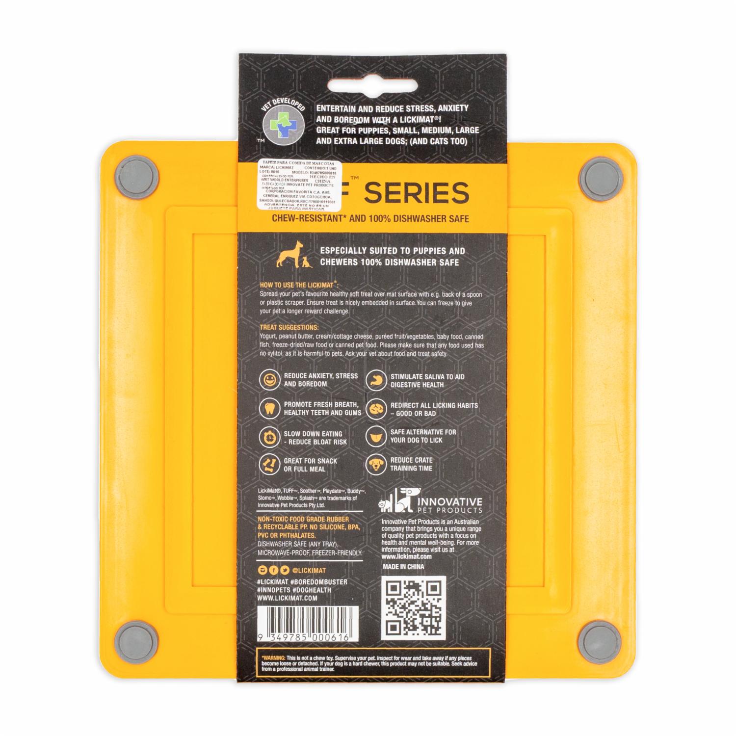 Tapete De Mascota Para Untar Comida Color Naranja LICKIMAT Mediano - Imagen 3